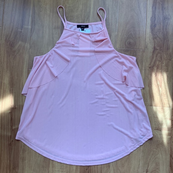 💙BNWT Very J Pretty in Pink Drapey Tank Top - Picture 10 of 11